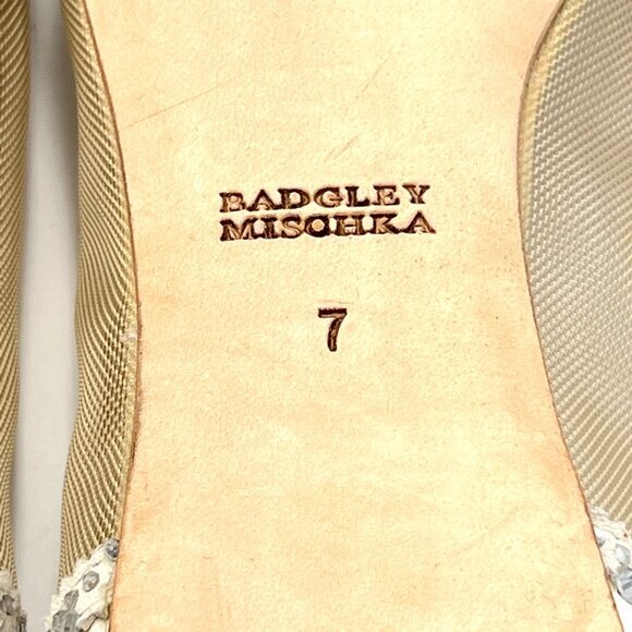 Badgley Mischka BHLDN Size 7 Gigi Jeweled Ivory White Silver Ballet Flats Shoes - Picture 15 of 15
